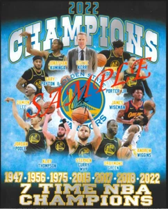 Warriors 2022 Champions 8x10 w- Reprint Signature Stephen Curry Signed Auto - Picture 1 of 1