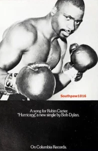 1976 Bob Dylan "Hurricane" Song Release Music Industry Promo Reprint Ad - Picture 1 of 1