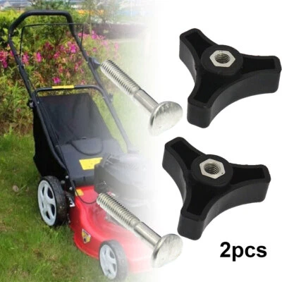 2x Triangle Handle Knob Nut Screw Bolt Replacement Parts For All Type Lawn Mower - Image 1 of 4