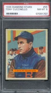 1935 Diamond Stars #55 Tony Cuccinello PSA 8 Dodgers  (1707) - Picture 1 of 2