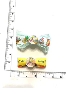 Handmade Hair Bows - Holiday - Easter - Eggs - Barrettes - Picture 1 of 3