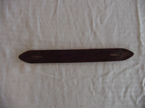 NOS Reddish Brown Leather Handles w/ Slots For A Briefcase Or Suitcase Cover