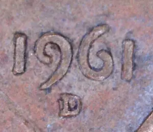 1961-D RPM Lincoln Cent Circulated Condition - Picture 1 of 3