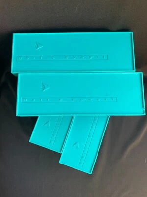 4 Bell & Howell Micro-Mount 35mm Master 40 Slide Trays Each Holds 40 Turquoise - Image 1 of 4