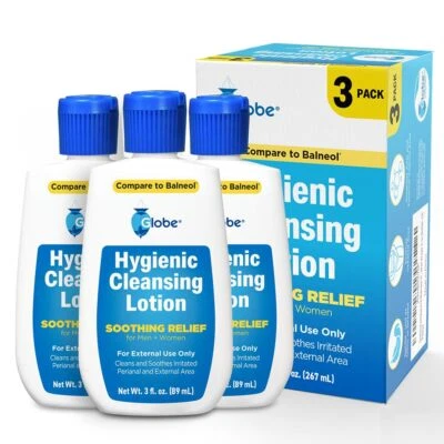 Globe (Paquete de 3 Lociones Limpiadoras Higiénicas para Hombres y Mujeres -Incomodidad, Dolor e It) Foto 1 de 4