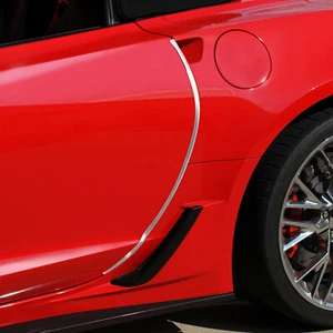 Juego de moldeo de protección de borde de puerta de automóvil de vinilo cromado para 2014-2019 C7 Corvette - Imagen 1 de 3