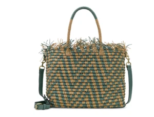 Bolso Patricia Nash Villora mediano con asa superior de paja - Salvia - Imagen 1 de 5