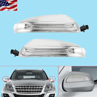 Par de luces intermitentes de espejo de puerta para Mercedes Benz W164 ML350 ML450 ML500 Foto 1 de 4
