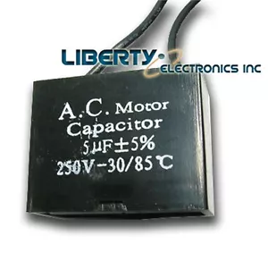 Ventilador de arranque de motor 5 uF 250V condensador 2 cables - Imagen 1 de 1