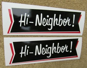 2 cervezas Narragansett ¡Hi-Neighbor! Lote Nuevo de Pegatinas Parachoques RI Rhode Island - Imagen 1 de 2