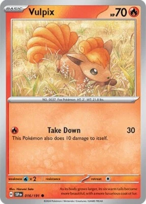 Pokemon SV08 Surging Sparks Vulpix 016/191 - Image 1 of 3