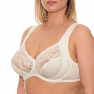 UNDERWIRE FULL COVERAGE BRA WIDE STRAPS SUPPORT PANEL PLUS SIZE 34-48C-F G H I J - Picture 1 of 12