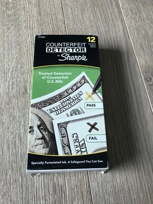 Detector de falsificaciones de Sharpie, paquete de 12, detección confiable para billetes de EE. UU. Foto 1 de 4