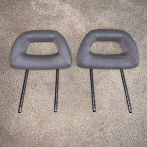 1998-2005 Volkswagen Beetle Front Seat Headrest Pair Left Right Cloth Gray - Picture 1 of 15