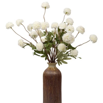 6 peças pompon de seda falsa mãe flores artificiais, seda pequeno mini crisântemo... - Imagem 1 de 4