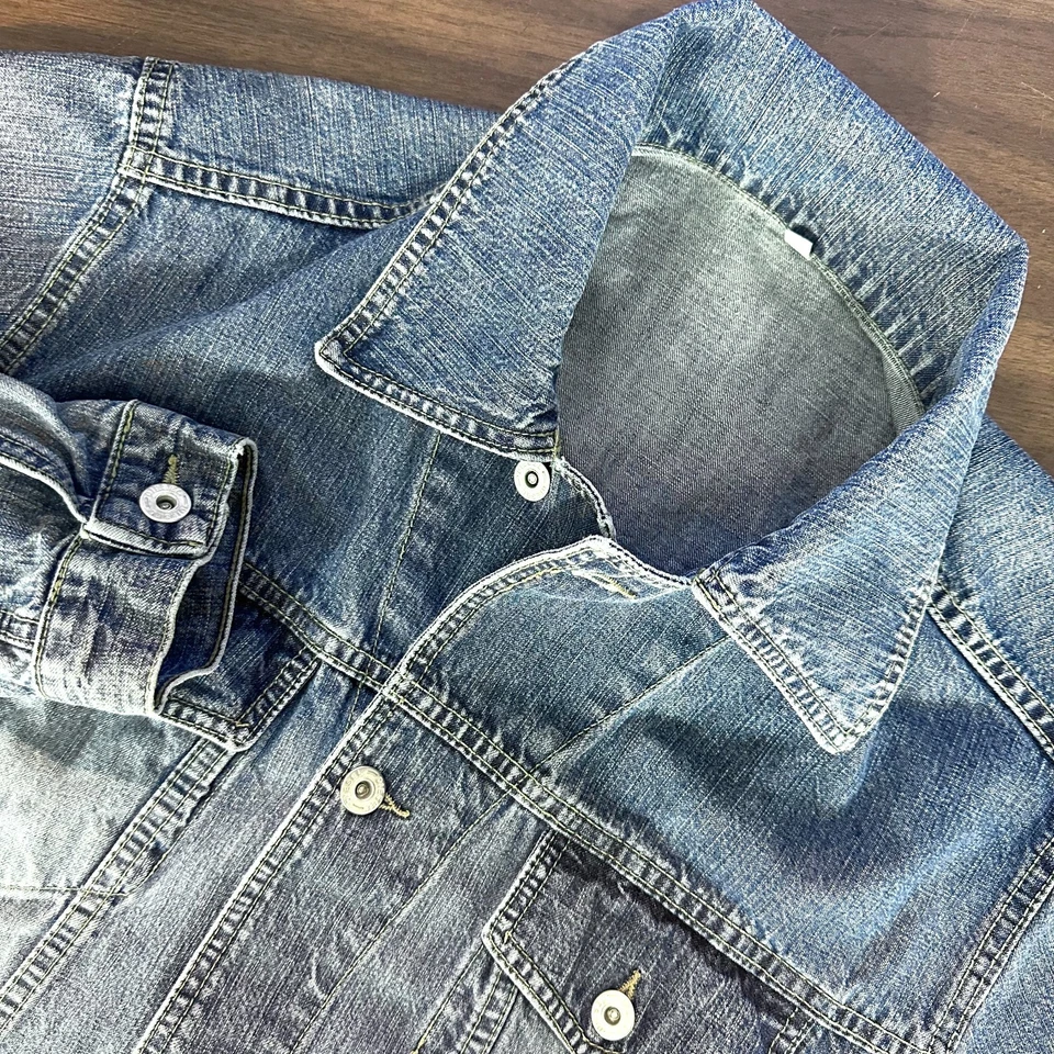 Chaqueta de Camionero Diesel Rider De Colección Para Hombres XL Azul Denim Algodón Botón Delantero Motociclista Foto 1 de 4