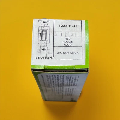 🔥(AN) Leviton 1223-PLR 20A Toggle 3-Way AC Switch 120/277V Spec Grade - Image 1 of 4