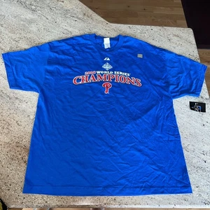 Camiseta Philadelphia Phillies Para Hombre XL Azul 2008 Lista Campeones Mundiales MLB - Imagen 1 de 6