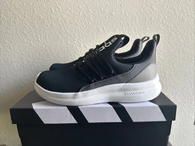 Adidas Lite Racer Adapt 7.0 Sneaker, Unisex Kid shoe, Youth Size 3 - Navy/grey - Image 1 of 4