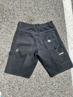 Y2K Vintage Paco Black Jean Shorts Hip Hop Baggy Size 34 - Image 1 of 3