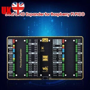 Dual GPIO Expander Module Board for Raspberry Pi PICO Two Sets of Male Headers - Afbeelding 1 van 7