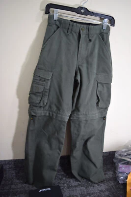 Boy Scout YOUTH 8 S Official Convertible Pants 25x25 Heavy Duty Canvas Shorts - Image 1 of 4