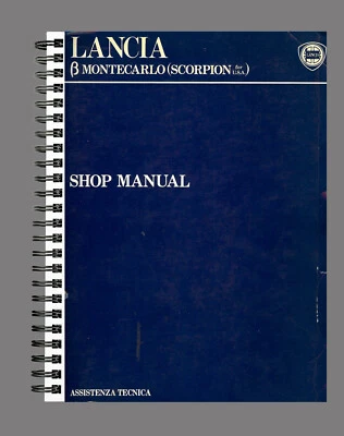 LANCIA BETA MONTECARLO RIPARAZIONE MANUALE NEGOZIO RISTAMPA LIBRO OFFICINA IN... - Immagine 1 di 4