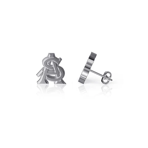 Dayna Designs Arizona State Sun Devils Team Logo Silver Post Earrings Cover
