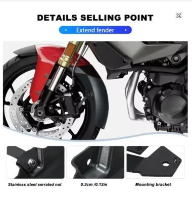Extensor guardabarros delantero motocicleta para BMW S 1000XR F900XR S1000XR 2020- Foto 1 de 4