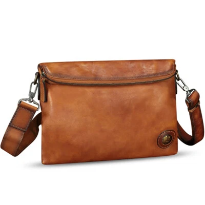 Bolso bandolera bandolera bandolera y monederos de cuero genuino para hombres y mujeres Foto 1 de 4