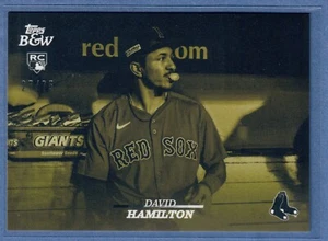 2024 Topps Blanco y Negro David Hamilton Novato Amarillo #/75 Medias Rojas RC SP - Imagen 1 de 2
