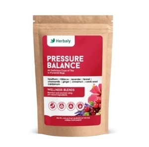 Herbaly Pressure Balance Tea - Vegan Gluten free 28 Count Bag ( 1 Pack)