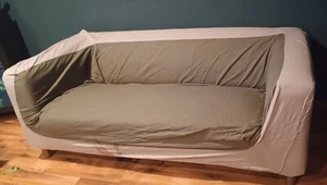 Ikea Klippan Sofa Bezug beige khaki 2 Sitzer - Bild 1 von 6