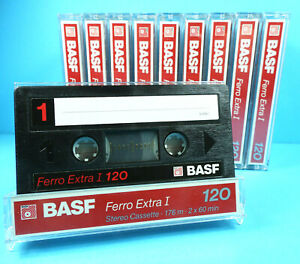🙈 10x BASF Ferro Extra I 120 * IEC TYPE I 1 * Cassettes Kassetten Casetes * 25