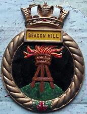 HMCS Beacon Hill : Canada Navy Ship Metal Tampion Plaque Crest