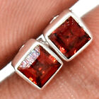 Natural Garnet - Madagascar 925 Sterling Silver Earrings - Stud Jewelry CE22488