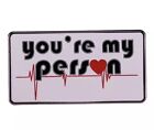 Greys Anatomy You?re My Person Meredith Cristina Metal Pin Badge Retro TV Grays