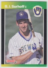 1989 Donruss Baseball's Best #221 B.J. Surhoff Milwaukee Brewers