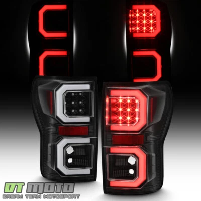 Luces traseras de freno estilo tubo de luz LED negras para Toyota Tundra 2007-2013 Foto 1 de 4