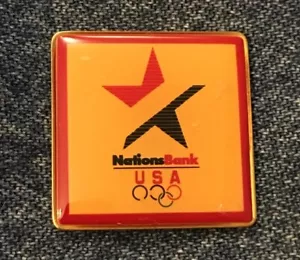Pin Patrocinador Olímpico Banco de las Naciones ~ sin fecha ~ Juegos 1992 ~ Equipo de Estados Unidos ~ Estrella - Imagen 1 de 1