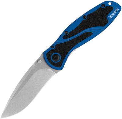 Kershaw Blur Linerlock A/O Blue Aluminum Folding MagnaCut Pocket Knife 1670NBMAG - Image 1 of 2