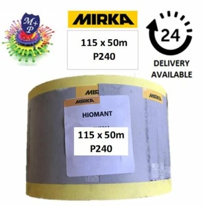 Mirka Hiomant Rollo de papel abrasivo amarillo 115mm x 50m - P240 - Imagen 1 de 3