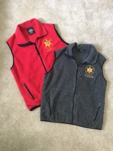 2 CHARLES RIVER FLEECE ZIP UP VEST EMBROIDERED BARNSTABLE COUNTY SHERIFF OFFICE - Picture 1 of 6