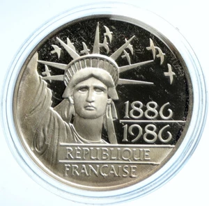 1986 FRANCE Gift Statue of Liberty to US Proof Silver French 100 Fr Coin i103635 - Picture 1 of 3