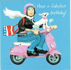 Have a Fabulous BIRTHDAY Dog and Scooter Design From One Lump or Two Collection - Bild 1 von 2