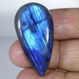 Top Quality Blue Fire Labradorite Pear Shape Labradorite Magical Stone 36.60 Cts - Picture 1 of 8