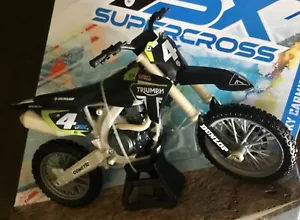 Spin Master SX Supercross Ricky Carmichael Triumph TF 450 Moto X Motorcycle Rare - Picture 1 of 4