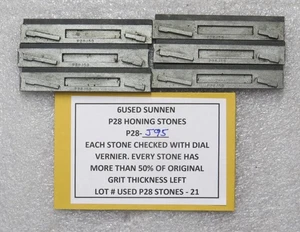 SUNNEN P28-J95 - 6 USED STONES - MORE THAN 1/2 OF ORIGINAL GRIT LEFT - LOT #21 - Picture 1 of 1