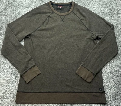 Sudadera Hawk Para Hombre 2XL Marrón Cuello Redondo Raglán Manga Larga Pullover Contraste Foto 1 de 4