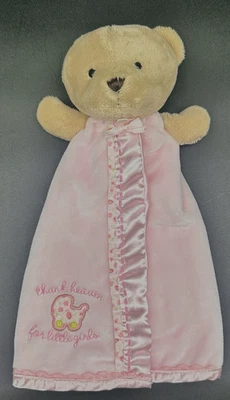 Difícil de encontrar Carter’s Oso Tostado Rosa Lovey Manta de Seguridad Gracias al Cielo por Niñas Pequeñas Foto 1 de 4